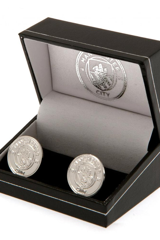 Manchester City FC Silver Plated Formed Cufflinks