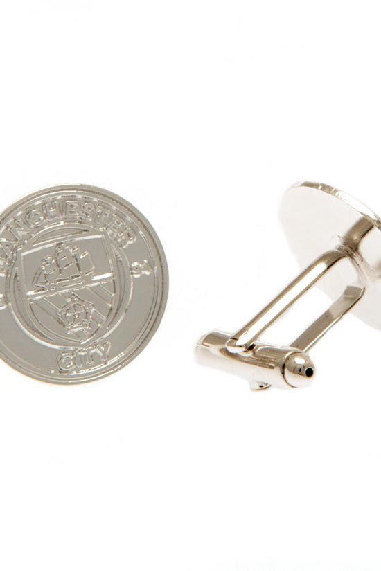 Manchester City FC Silver Plated Formed Cufflinks