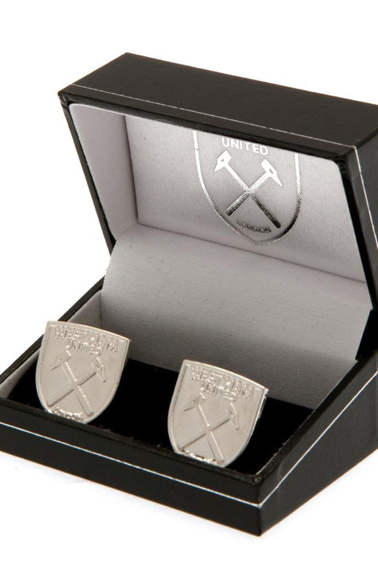 West Ham United FC Silver Plated Formed Cufflinks