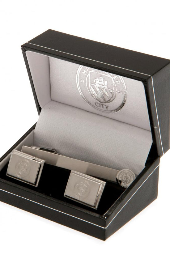 Manchester City FC Tie Slide & Cufflink Set