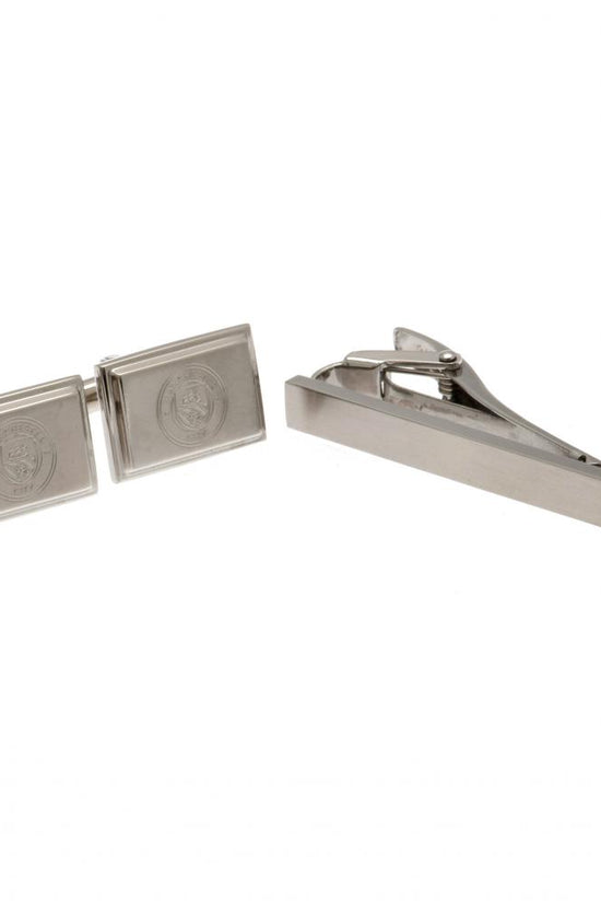 Manchester City FC Tie Slide & Cufflink Set