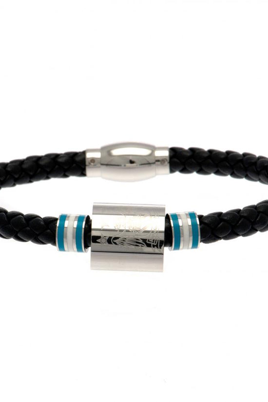 123034 Manchester City FC Colour Ring Leather Bracelet 1