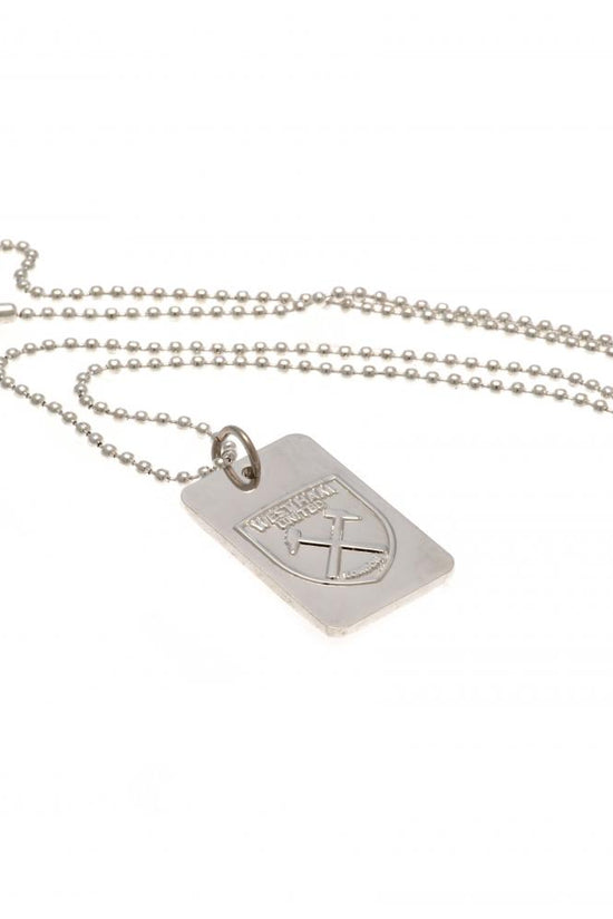123093 West Ham United FC Silver Plated Dog Tag Chain 1
