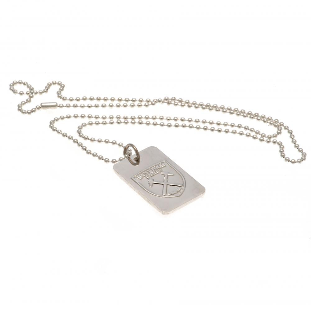 123093 West Ham United FC Silver Plated Dog Tag Chain 1