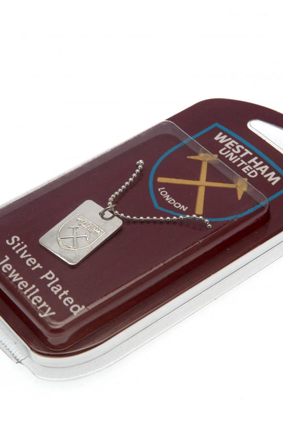 123093 West Ham United FC Silver Plated Dog Tag Chain 2
