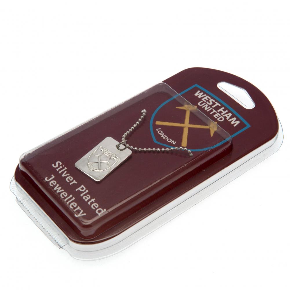 123093 West Ham United FC Silver Plated Dog Tag Chain 2