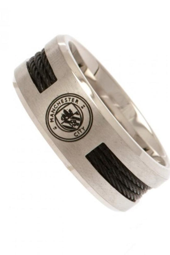 Manchester City FC Black Inlay Ring Large