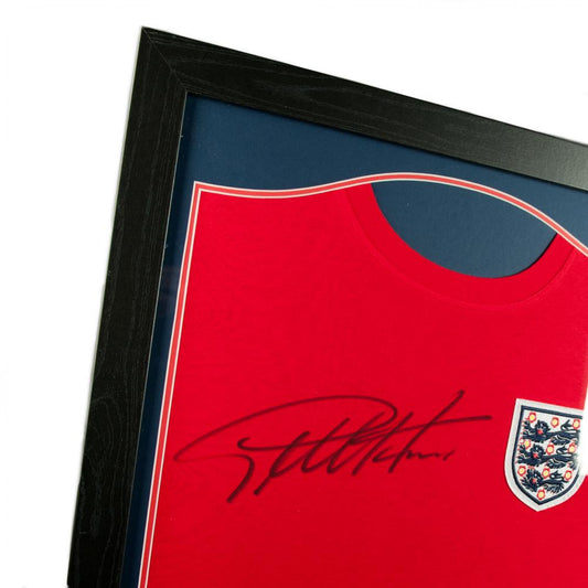 125475 England FA Sir Geoff Hurst Signed Shirt Framed 1