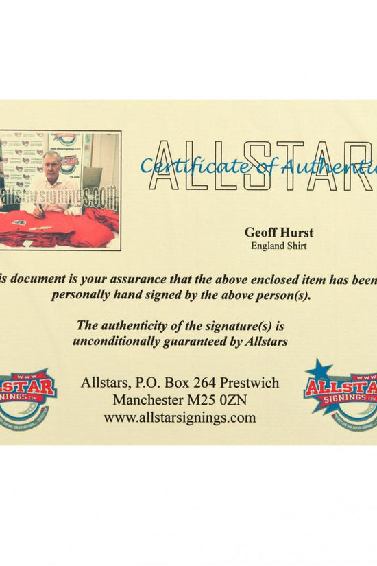 125475 England FA Sir Geoff Hurst Signed Shirt Framed 4