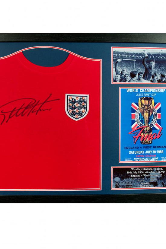 125475 England FA Sir Geoff Hurst Signed Shirt Framed