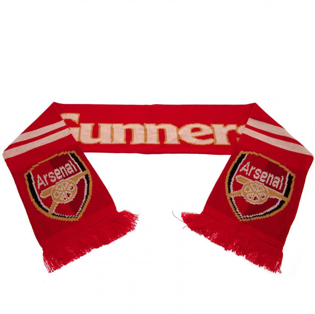 Arsenal Scarf Rapped Around Arsenal FC Gunners Scarf – Cazna Sports