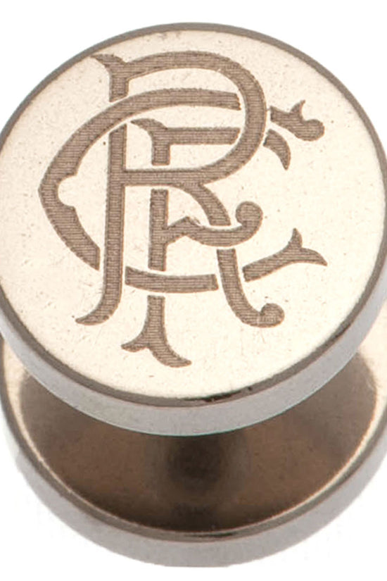 135810 Rangers FC Stainless Steel Scroll Crest Stud Earring