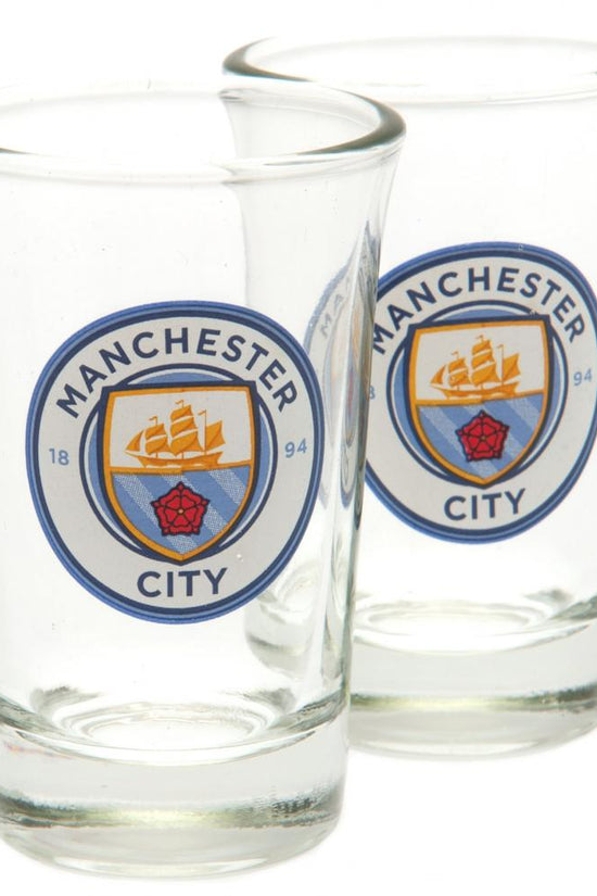 141020 Manchester City FC 2pk Shot Glass Set 1