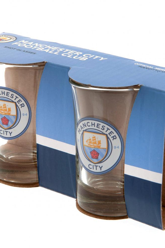 141020 Manchester City FC 2pk Shot Glass Set 2