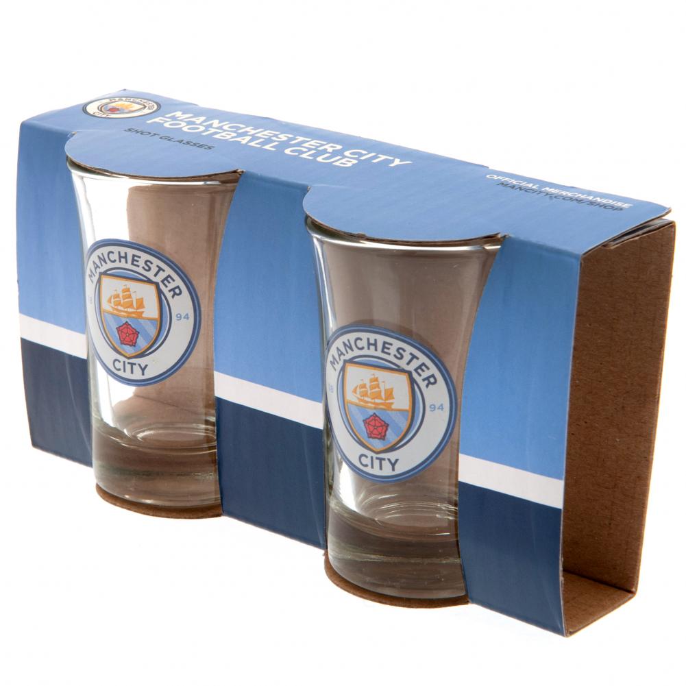 141020 Manchester City FC 2pk Shot Glass Set 2