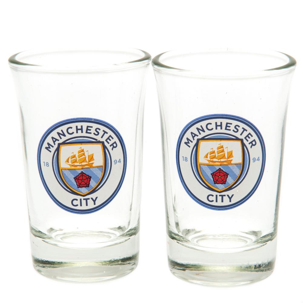 141020 Manchester City FC 2pk Shot Glass Set