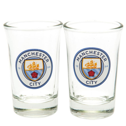 141020 Manchester City FC 2pk Shot Glass Set