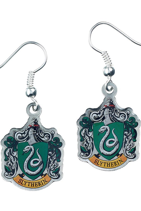 153382 Harry Potter Silver Plated Earrings Slytherin