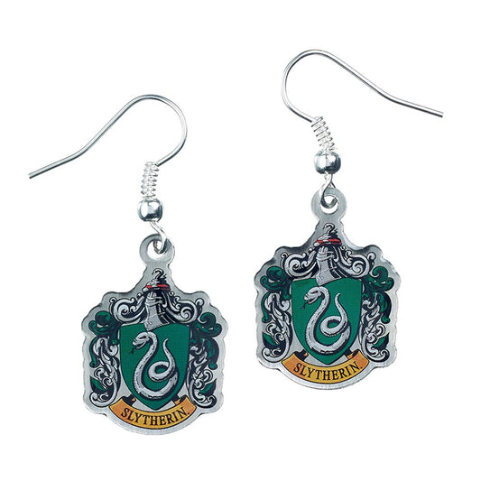 153382 Harry Potter Silver Plated Earrings Slytherin