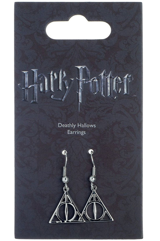 153386 Harry Potter Silver Plated Earrings Deathly Hallows 1