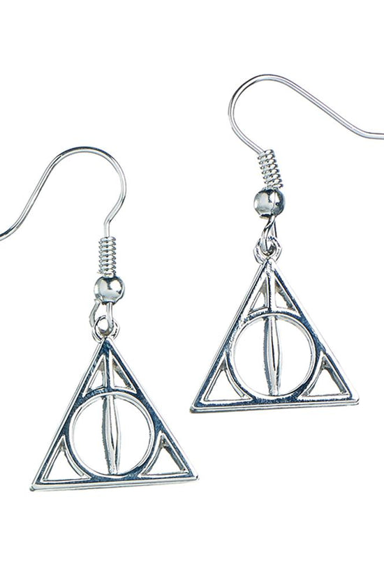 153386 Harry Potter Silver Plated Earrings Deathly Hallows