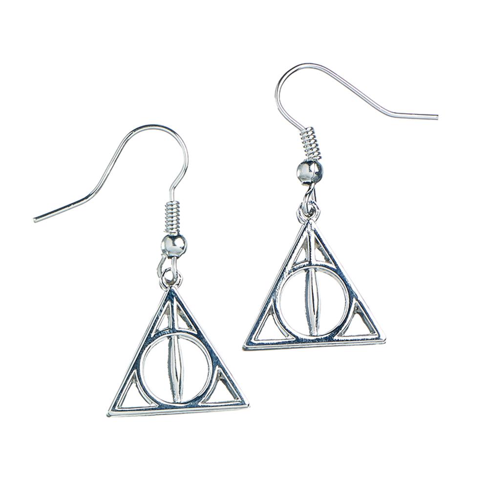 153386 Harry Potter Silver Plated Earrings Deathly Hallows