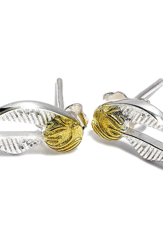 153387 Harry Potter Silver Plated Earrings Golden Snitch