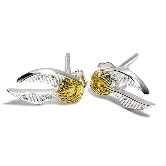 153387 Harry Potter Silver Plated Earrings Golden Snitch