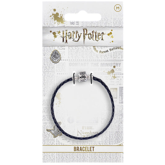 158161 Harry Potter Leather Charm Bracelet Black 1