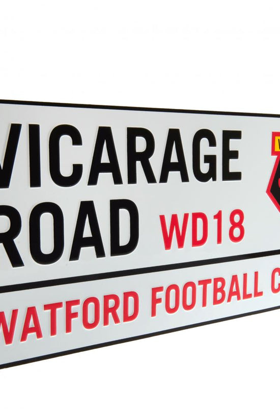 Watford FC White Street Sign