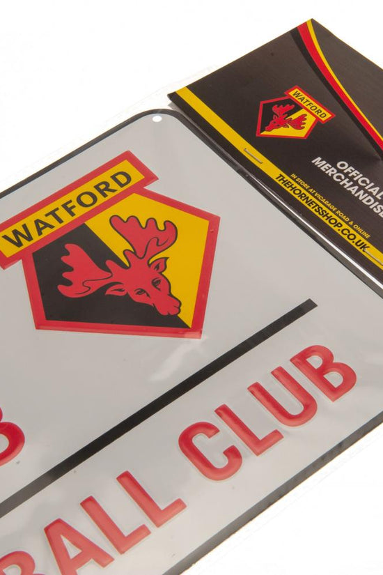 Watford FC White Street Sign