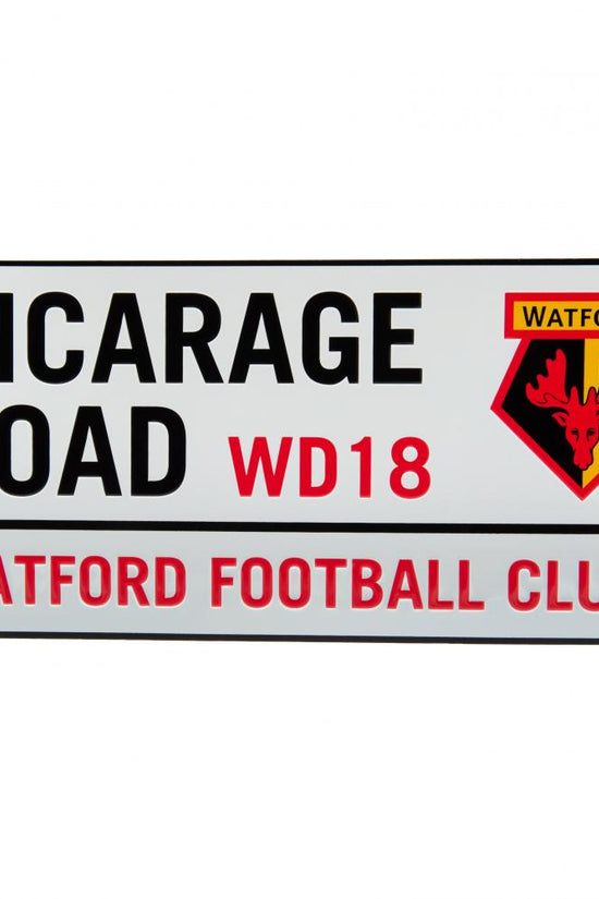 Watford FC White Street Sign