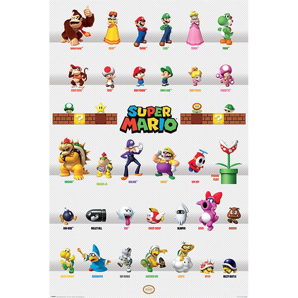 161737 Super Mario Poster Character Parade 278