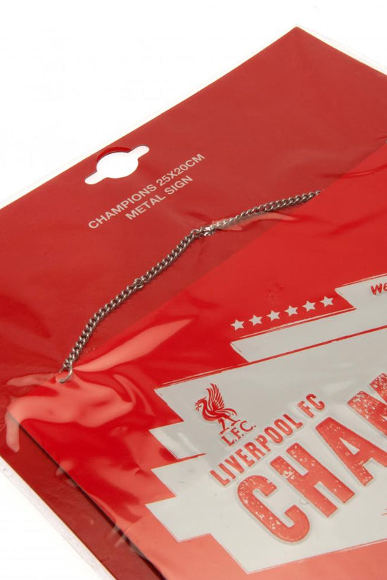 Liverpool FC Champions Of Europe Metal Sign