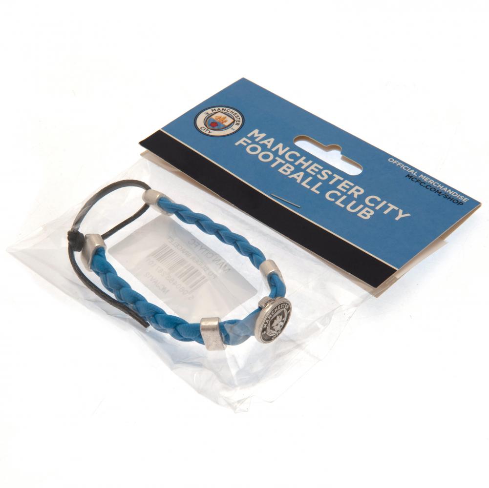162521 Manchester City FC PU Slider Bracelet 3