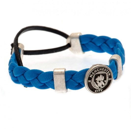 162521 Manchester City FC PU Slider Bracelet