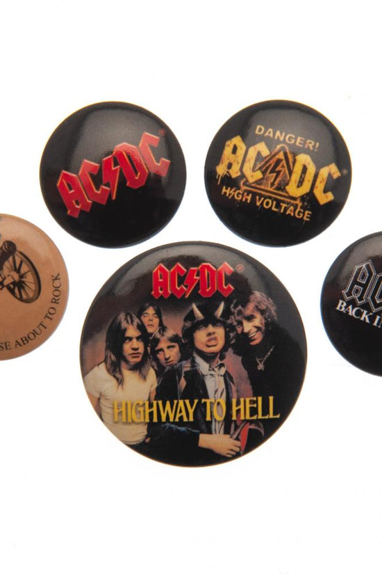 163700 ACDC Button Badge Set