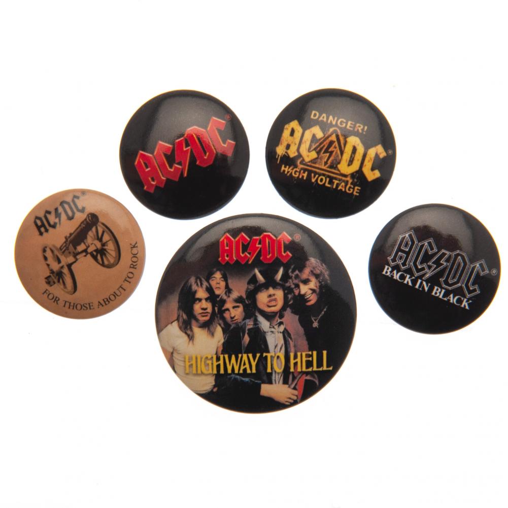 163700 ACDC Button Badge Set