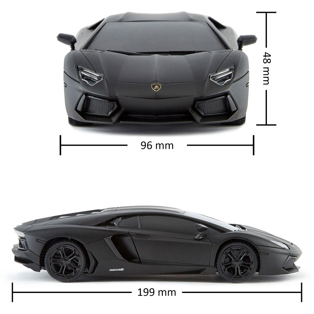 166007 Lamborghini Aventador Radio Controlled Car 1 24 Scale Black 4