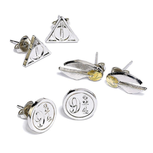 167179 Harry Potter Silver Plated Earring Set