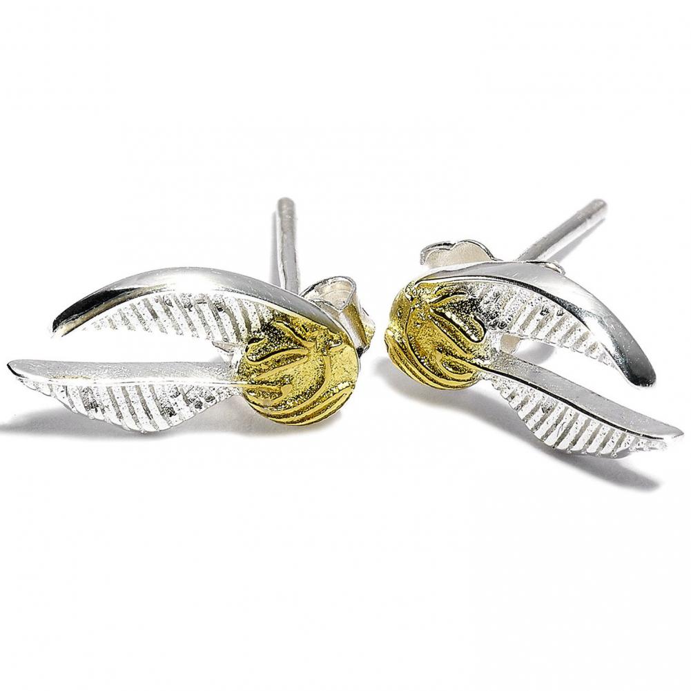 167310 Harry Potter Sterling Silver Earrings Golden Snitch