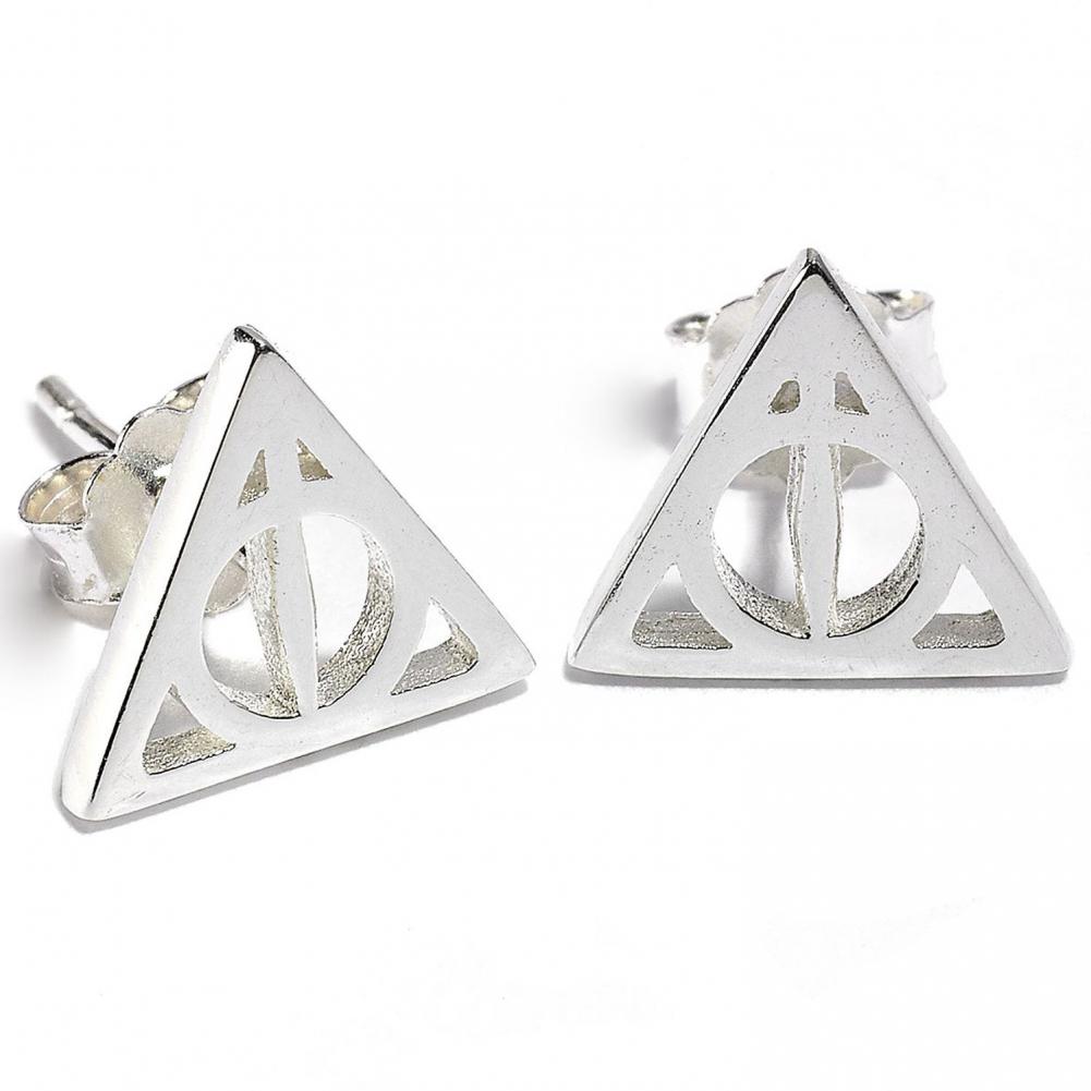 167311 Harry Potter Sterling Silver Earrings Deathly Hallows