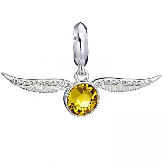 167350 Harry Potter Sterling Silver Crystal Charm Golden Snitch