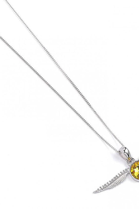 167352 Harry Potter Sterling Silver Crystal Necklace Golden Snitch 1
