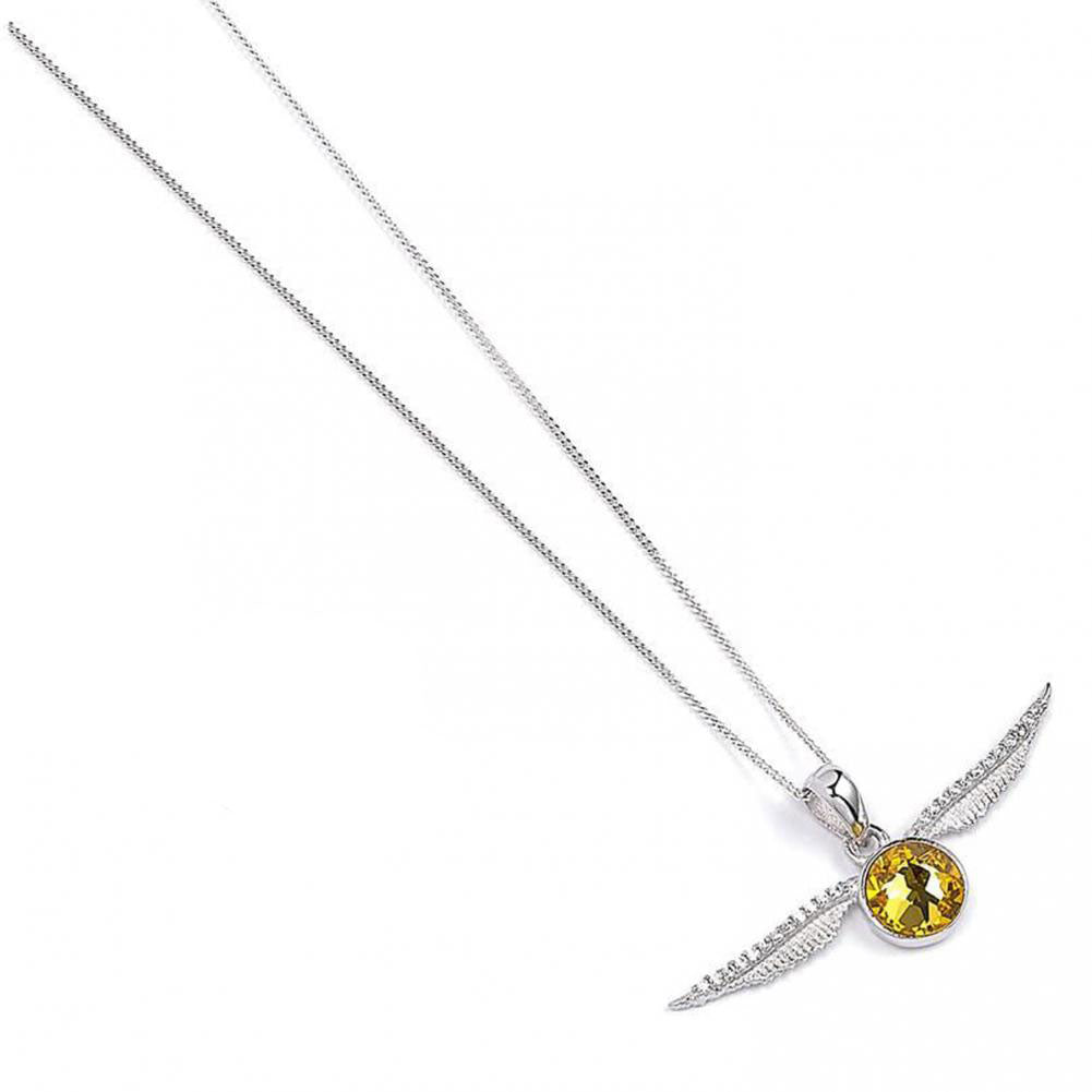 167352 Harry Potter Sterling Silver Crystal Necklace Golden Snitch 1