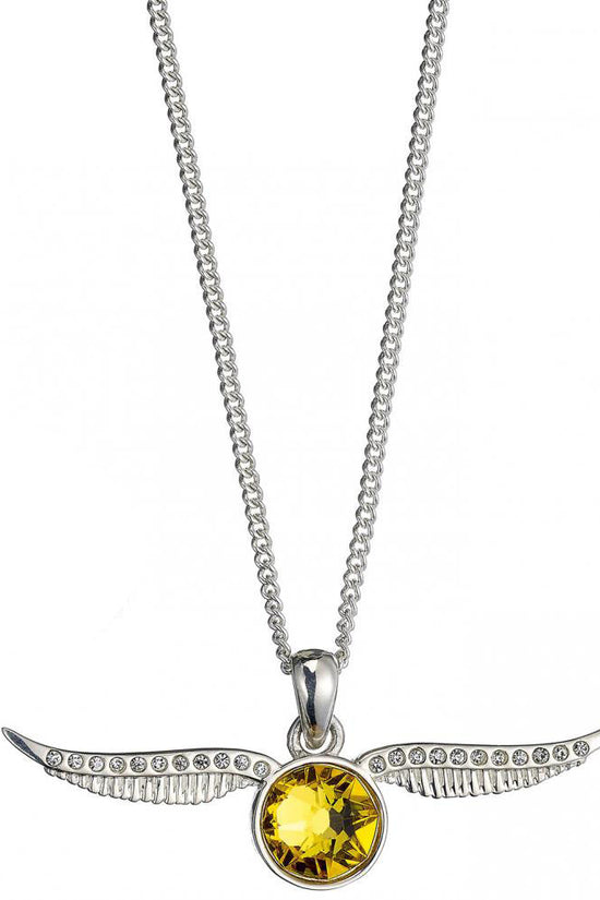 167352 Harry Potter Sterling Silver Crystal Necklace Golden Snitch 2