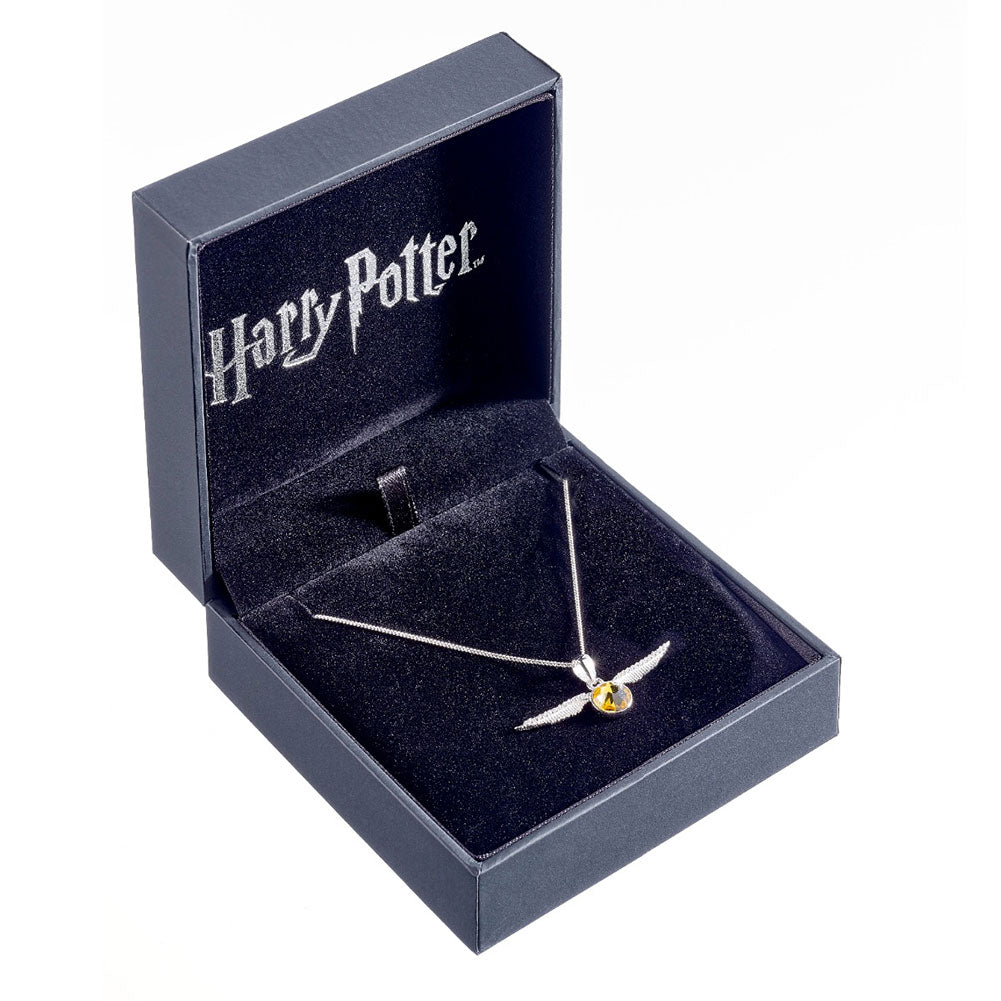 167352 Harry Potter Sterling Silver Crystal Necklace Golden Snitch 3