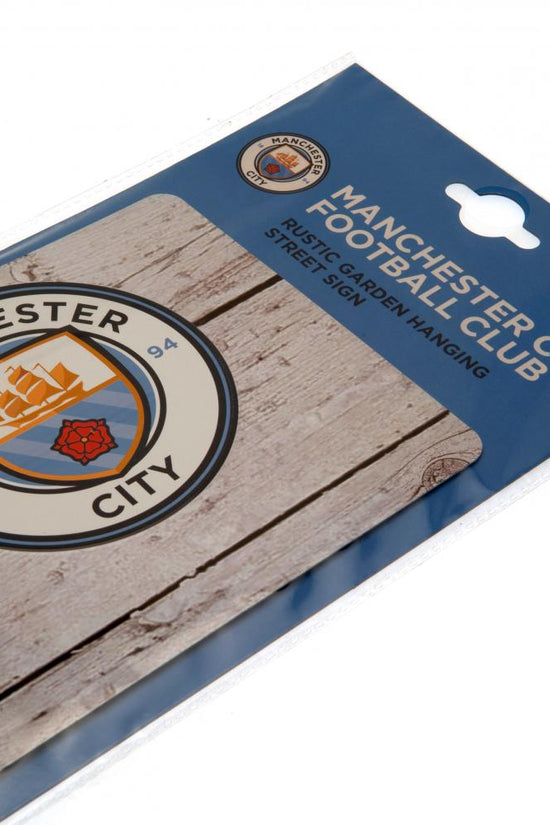 Manchester City FC Rustic Garden Sign