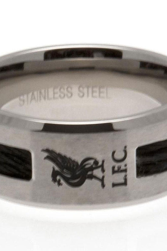 Liverpool FC Black Inlay Ring Large