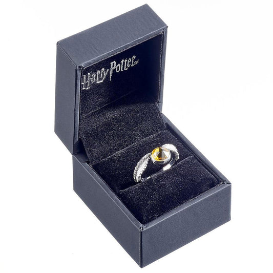 172387 Harry Potter Sterling Silver Crystal Ring Golden Snitch 1